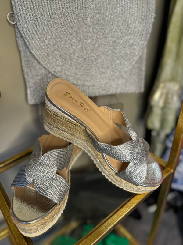 Silver and Straw Wedges - Image 4