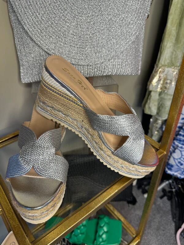 Silver and Straw Wedges - Image 2