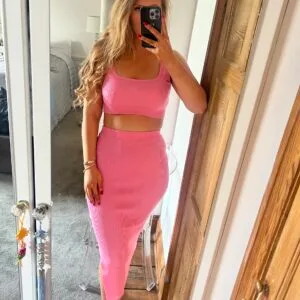 'Sara' Knitted Maxi Skirt and Crop Top Two Piece Set/ Co- ord Set