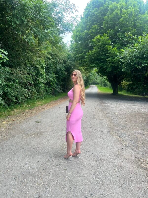 'Sara' Knitted Maxi Skirt and Crop Top Two Piece Set/ Co- ord Set - Image 3