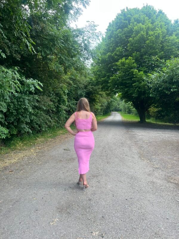'Sara' Knitted Maxi Skirt and Crop Top Two Piece Set/ Co- ord Set - Image 2