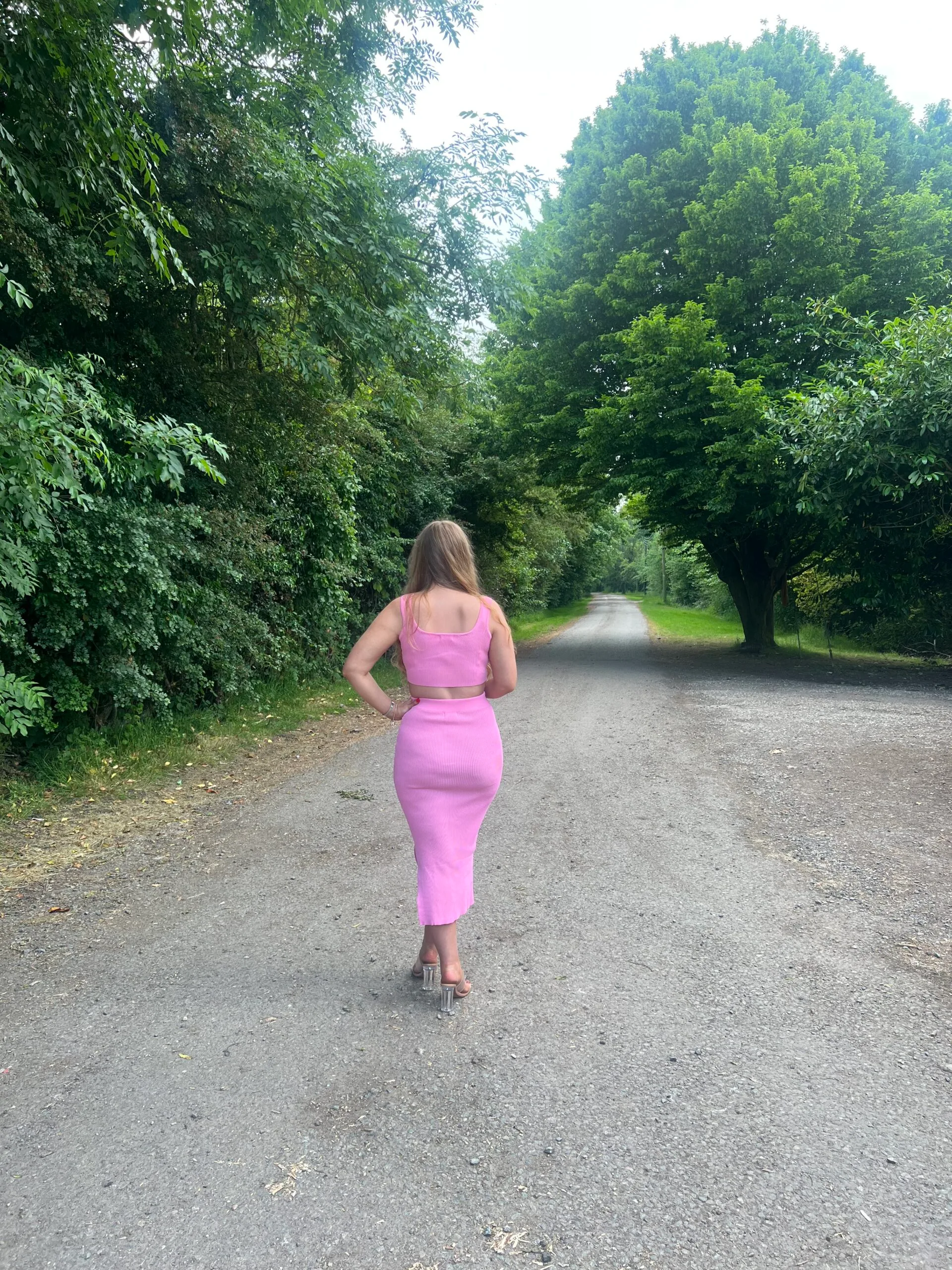'Sara' Knitted Maxi Skirt and Crop Top Two Piece Set/ Co- ord Set - Image 2