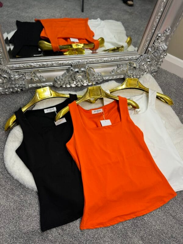 Basic Square Neck Slinky Top - Image 2