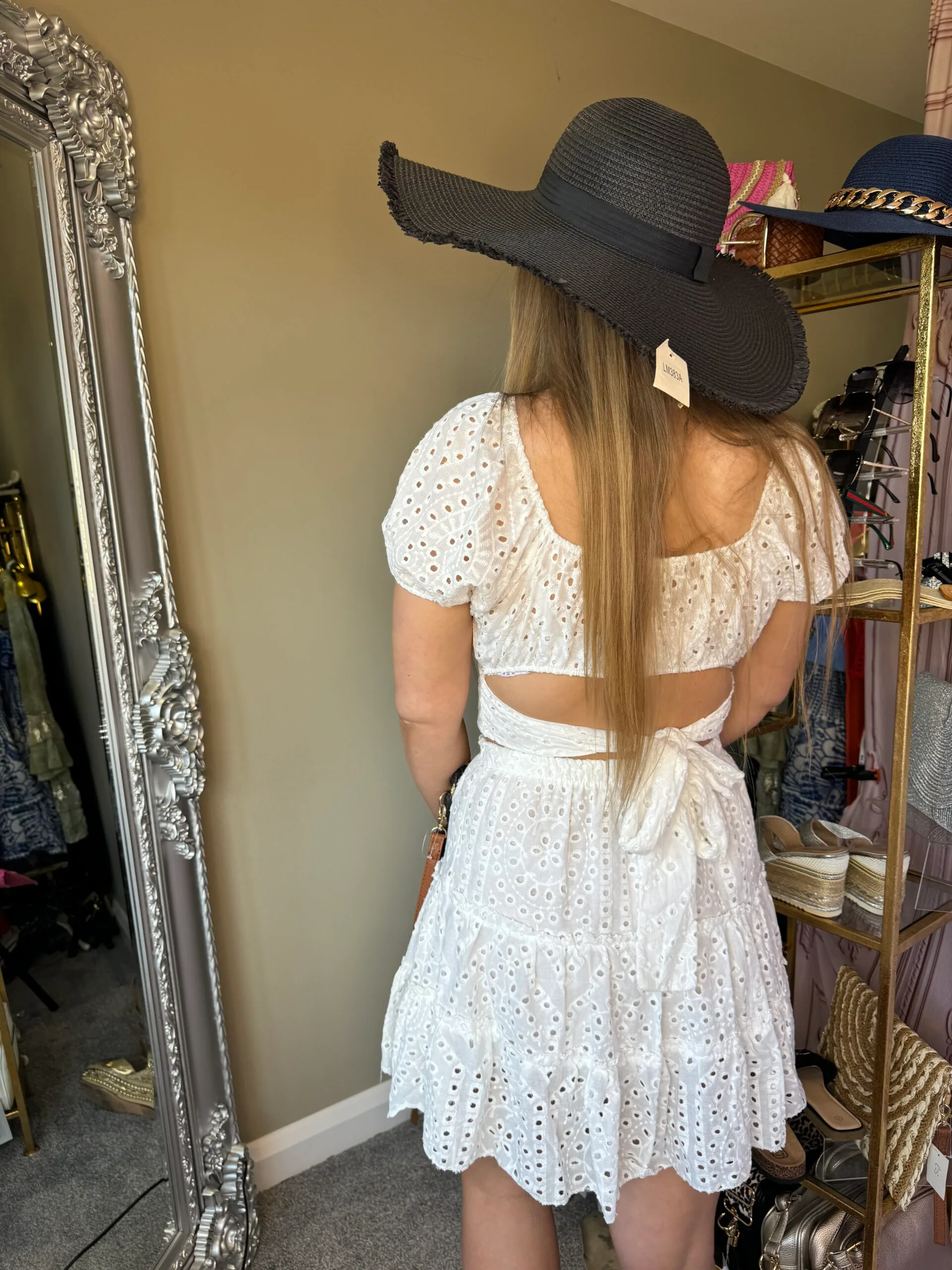 'Bloom' embroidery anglaise skirt and top co-ord set - Image 4