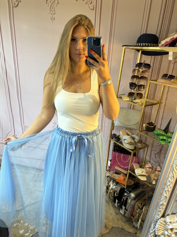 ‘Tasmin’ Tulle Skirt Blue - Image 5