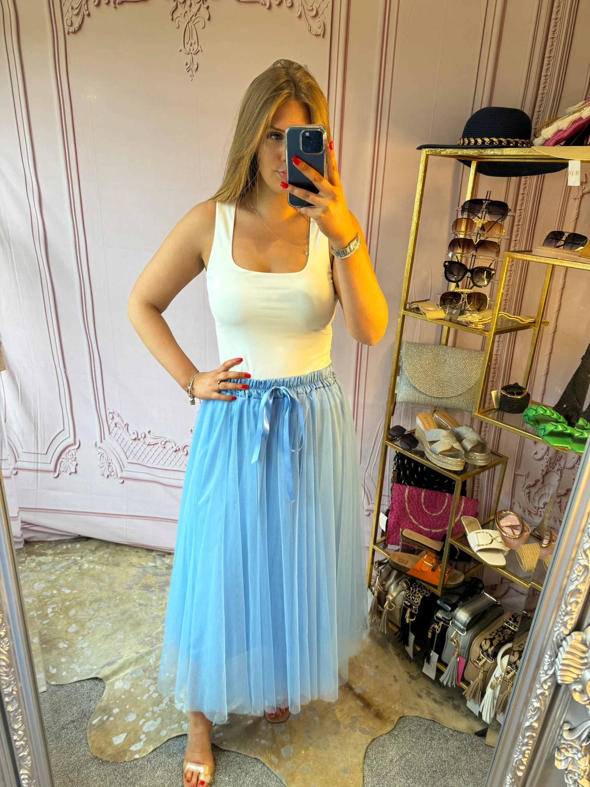 ‘Tasmin’ Tulle Skirt Blue - Image 6