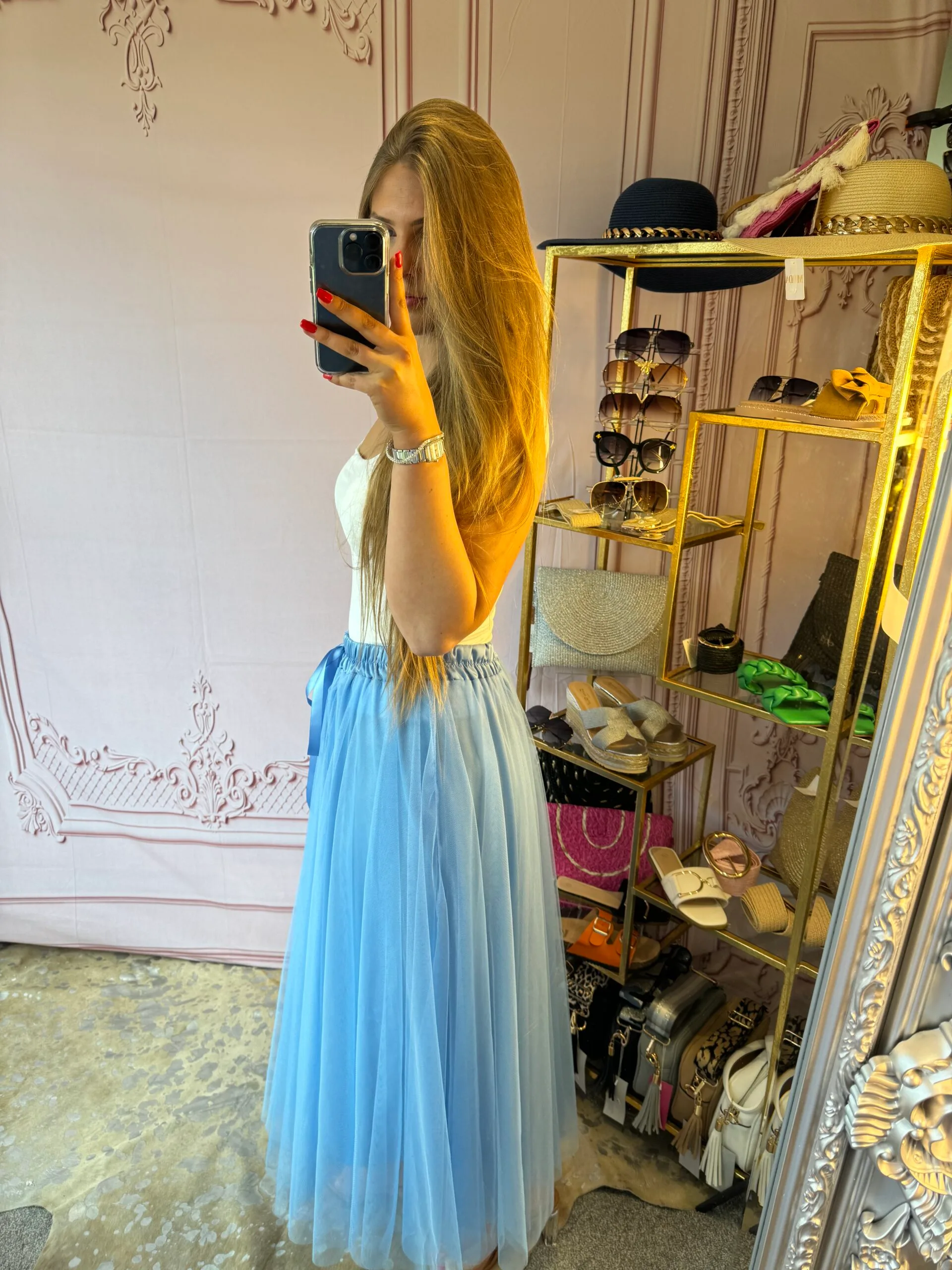 ‘Tasmin’ Tulle Skirt Blue - Image 4