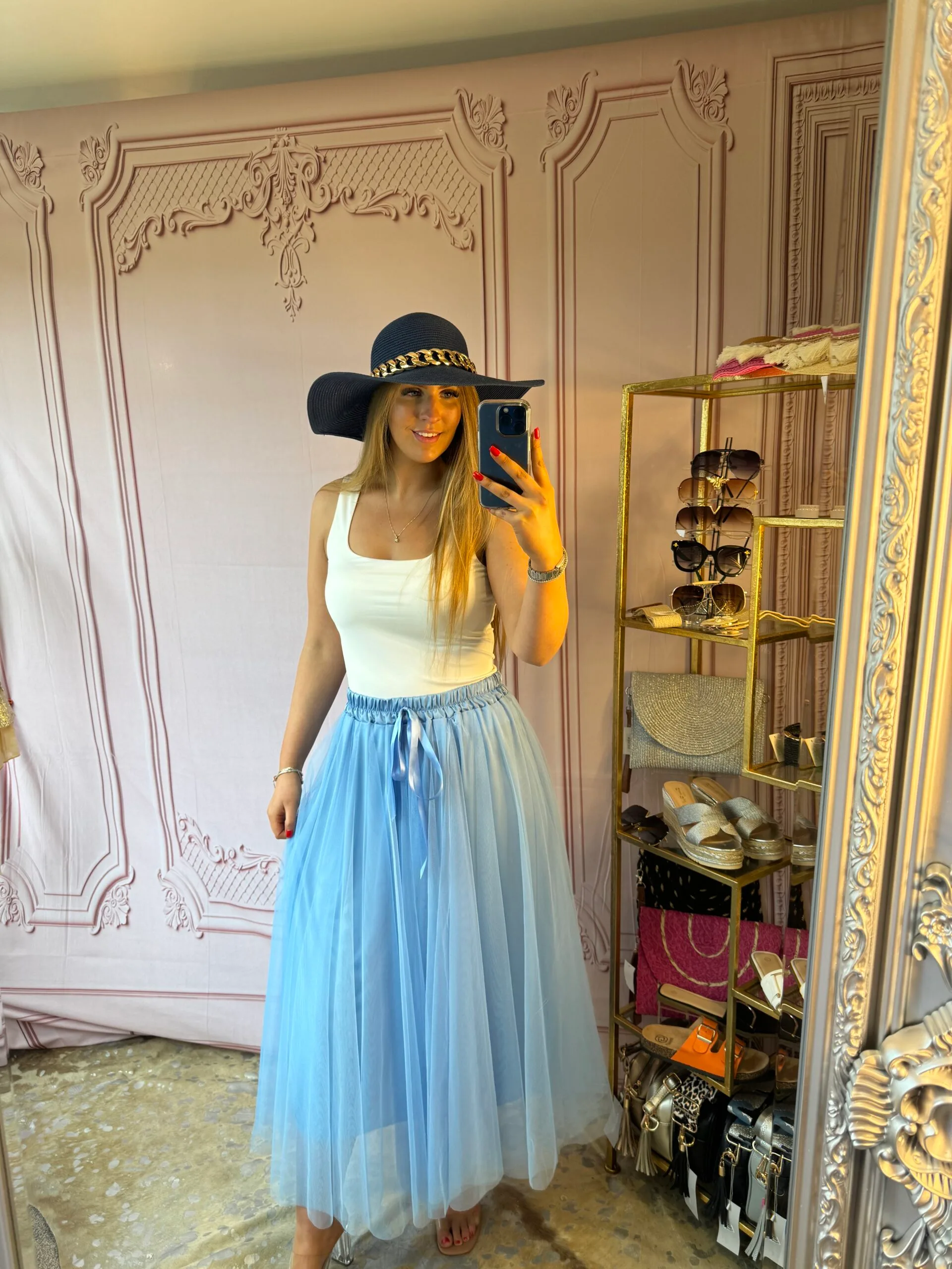 ‘Tasmin’ Tulle Skirt Blue - Image 2