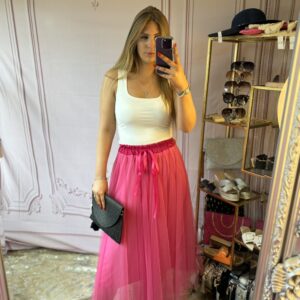 ‘Tasmin’ Tulle Skirt in Pink