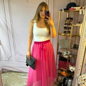 ‘Tasmin’ Tulle Skirt in Pink