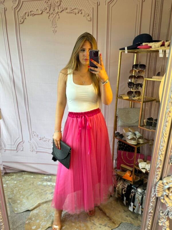 ‘Tasmin’ Tulle Skirt in Pink