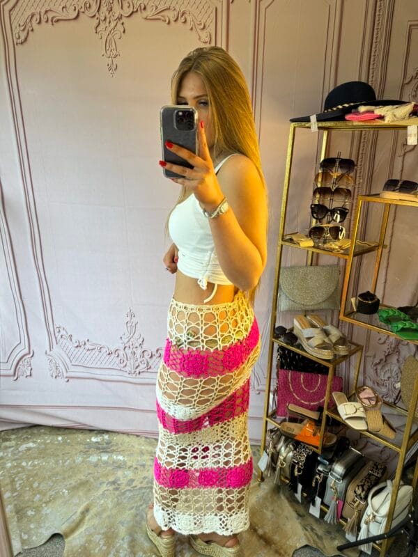 'Chiara' Maxi Crochet Beach Skirt - Image 2