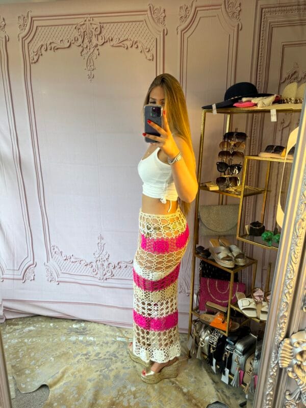 'Chiara' Maxi Crochet Beach Skirt - Image 3
