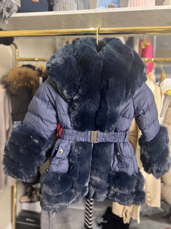 Children's Faux Fur Jacket With Belt - Image 11