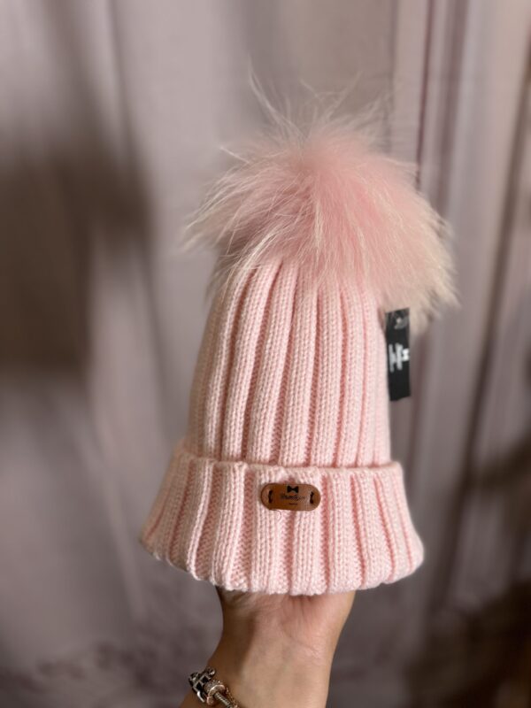 'Alaska' Children's Wool Blend Hats With Real Fur Pom Pom Age 1-7 - Image 8