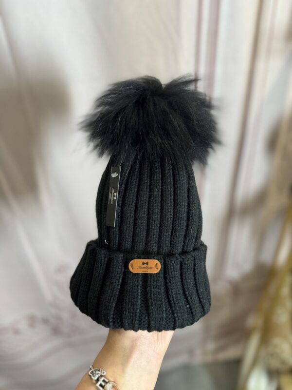 'Alaska' Children's Wool Blend Hats With Real Fur Pom Pom Age 1-7 - Image 7